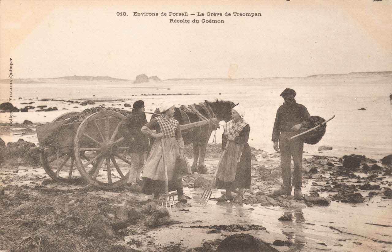 carte postale LA GREVE DE TREOMPAN Finistère 1903 021491 Photo