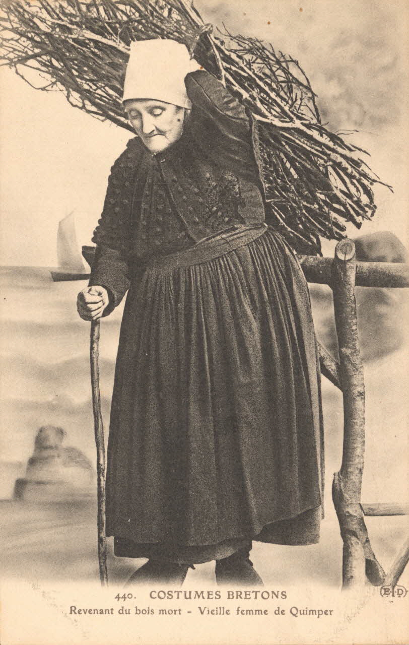 carte postale REVENANT DU BOIS MORT Finistère 1903-1920 021498 Photo