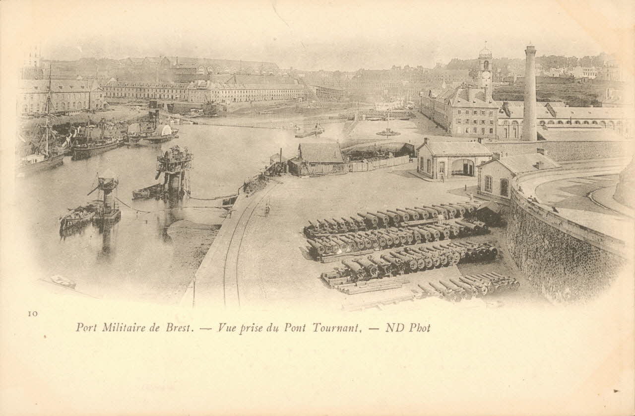 carte postale VUE PRISE DU PONT TOURNANT Finistère 1903 021523 Photo