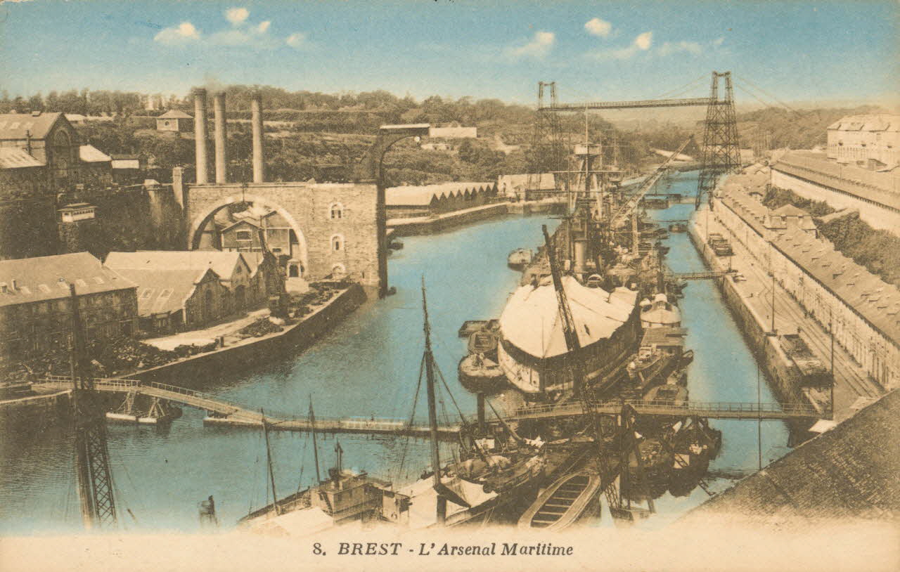 carte postale L'ARSENAL MARITIME Finistère 1903-1920 021529 Photo