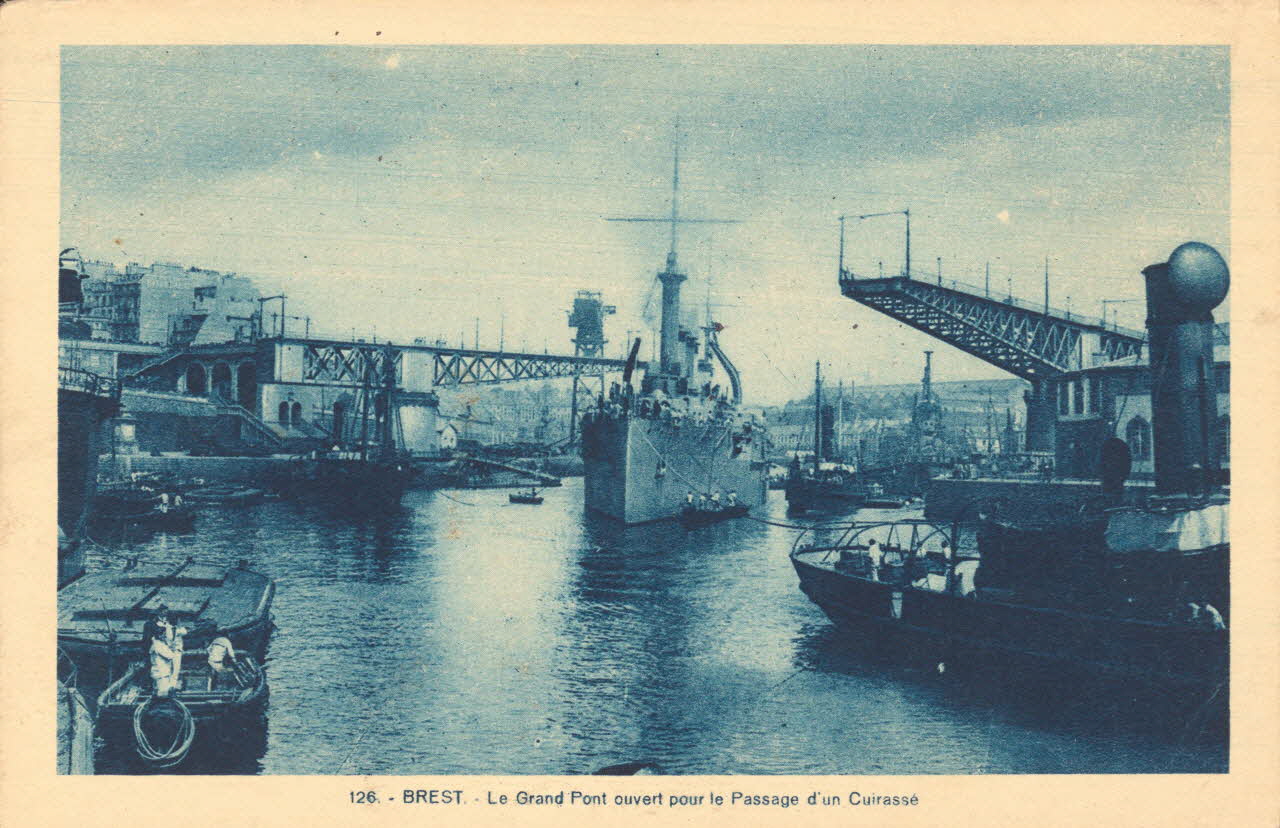 carte postale GRAND PONT OUVERT Finistère 1903-1920 021532 Photo