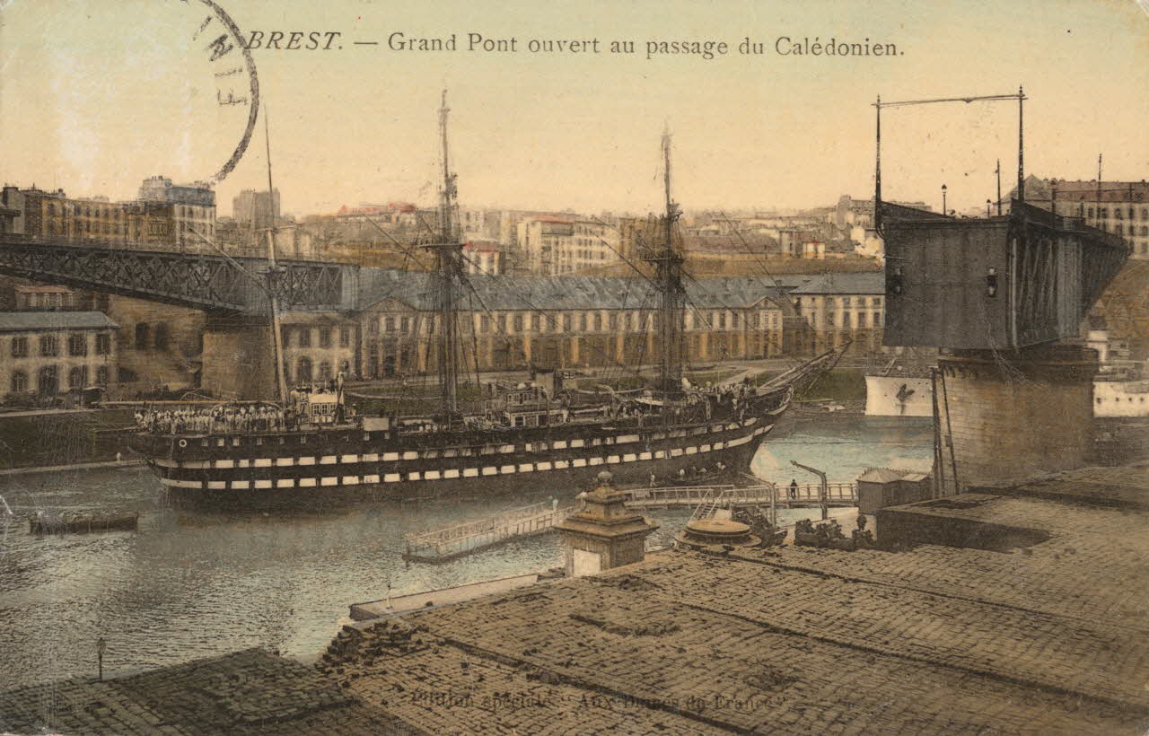 carte postale GRAND PONT OUVERT Finistère 1911 021535 Photo