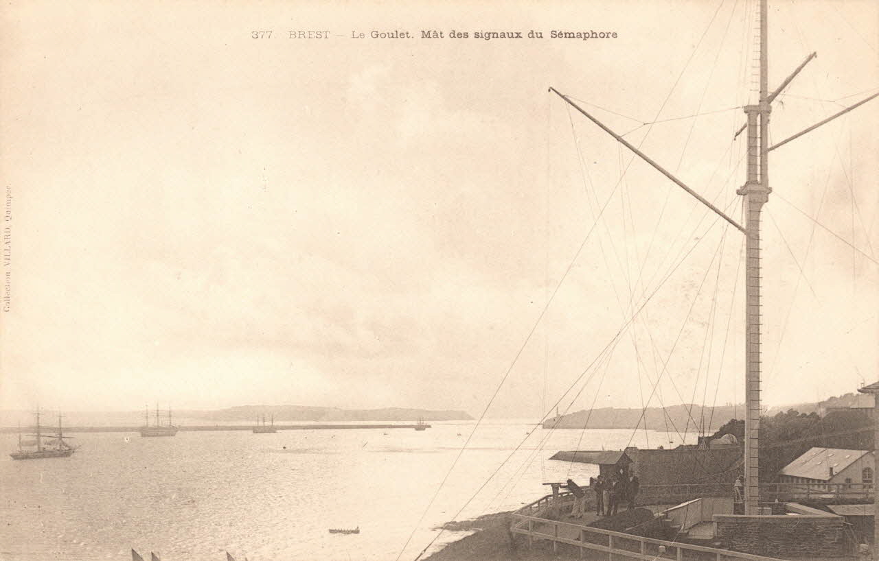 carte postale MAT DES SIGNAUX DU SEMAPHORE Finistère 1903 021549 Photo