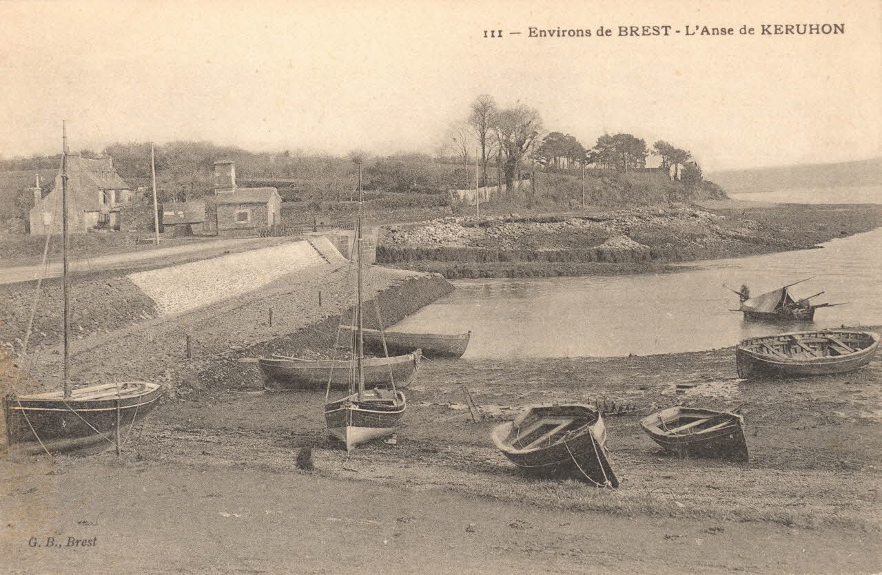carte postale L'ANSE DE KERUHON Finistère 1903-1920 021590 Photo