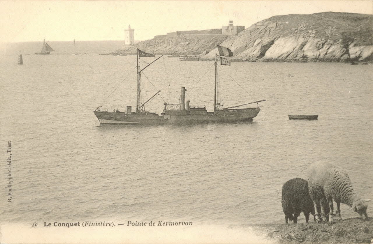 carte postale POINTE DE KERMORVAN Finistère 1903-1920 021598  Photo