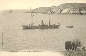 carte postale POINTE DE KERMORVAN Finistère 1903-1920 021598  Photo