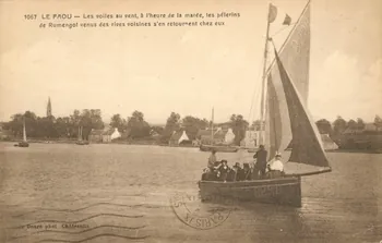 carte postale LES VOILES AU VENT Finistère 1903-1920 021603 Photo