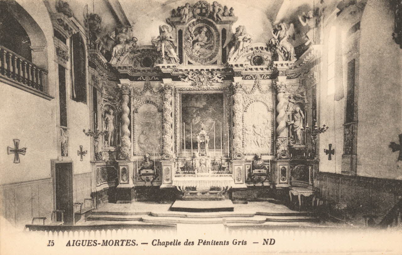 carte postale CHAPELLE DES PENITENTS GRIS Gard 1903-1920 021830 Photo