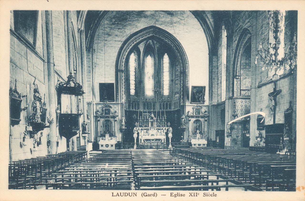 carte postale EGLISE XIIe SIECLE Gard 1921-1950 021834 Photo