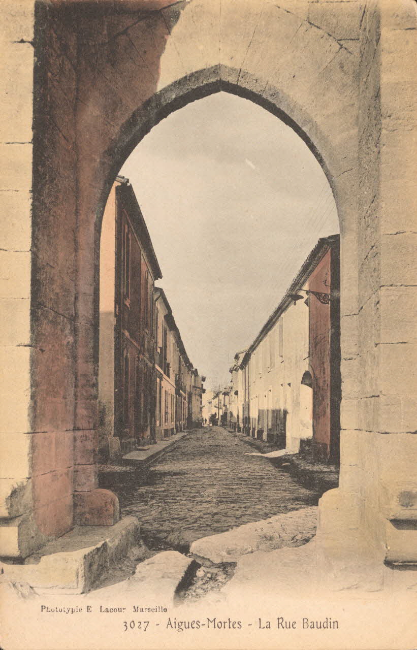 carte postale LA RUE BAUDIN Gard 1903-1920 021864 Photo