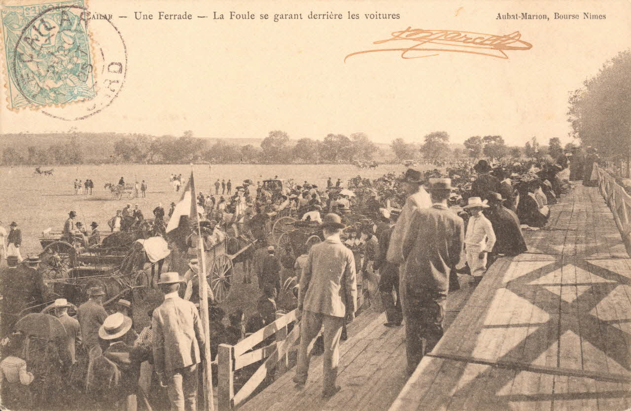 carte postale LA FOULE SE GARANT Gard 1905 021898 Photo