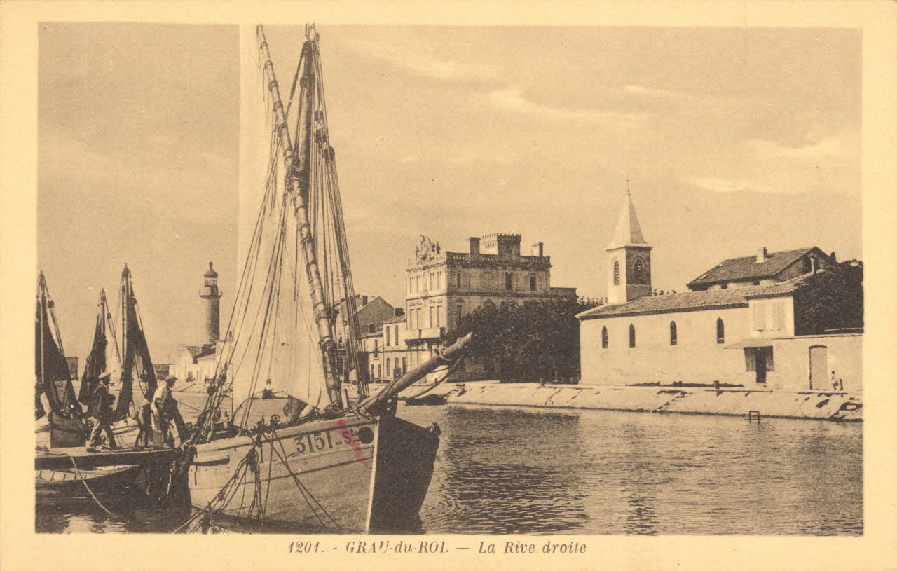 carte postale LA RIVE DROITE Gard 1903-1920 021911 Photo