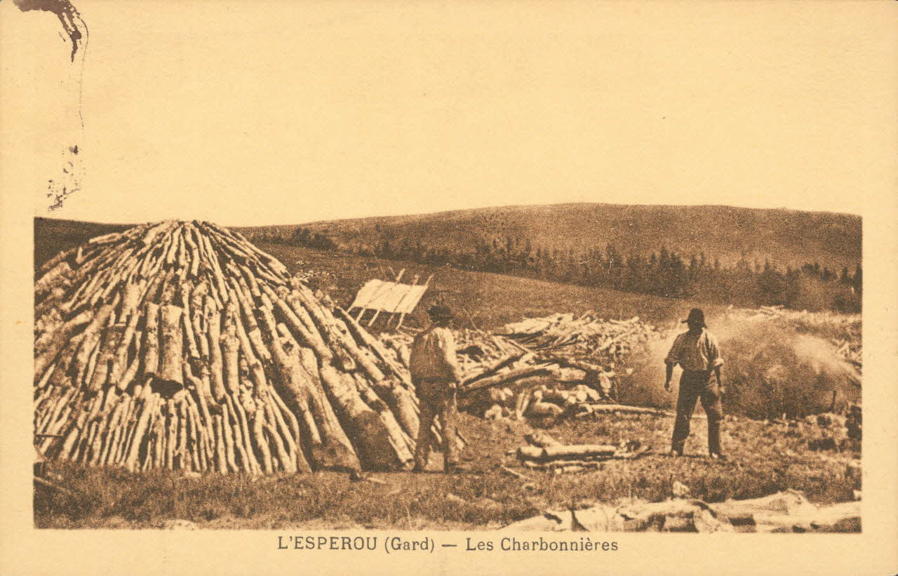 carte postale LES CHARBONNIERES Gard 1921-1950 021919 Photo