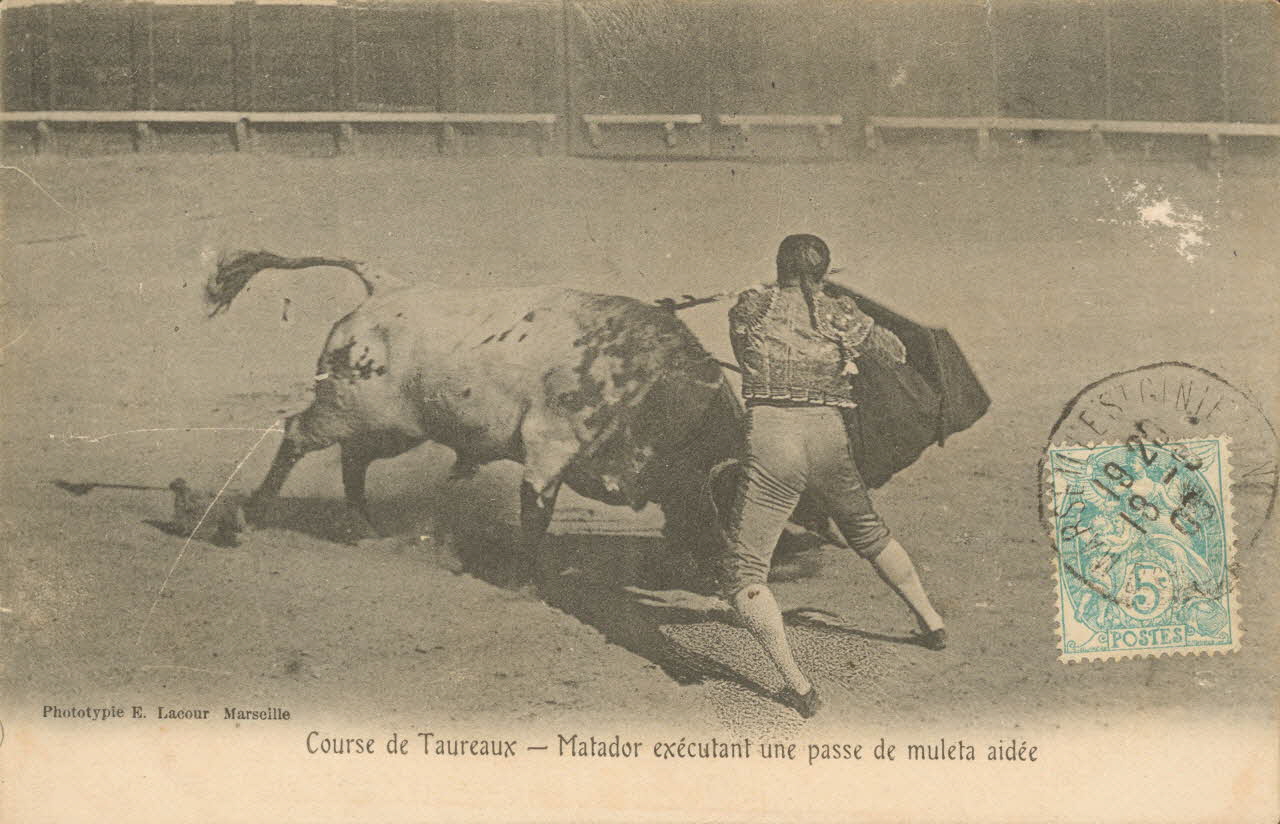 carte postale PASSE DE MULETA AIDEE Gard 1903-1920 021949 Photo