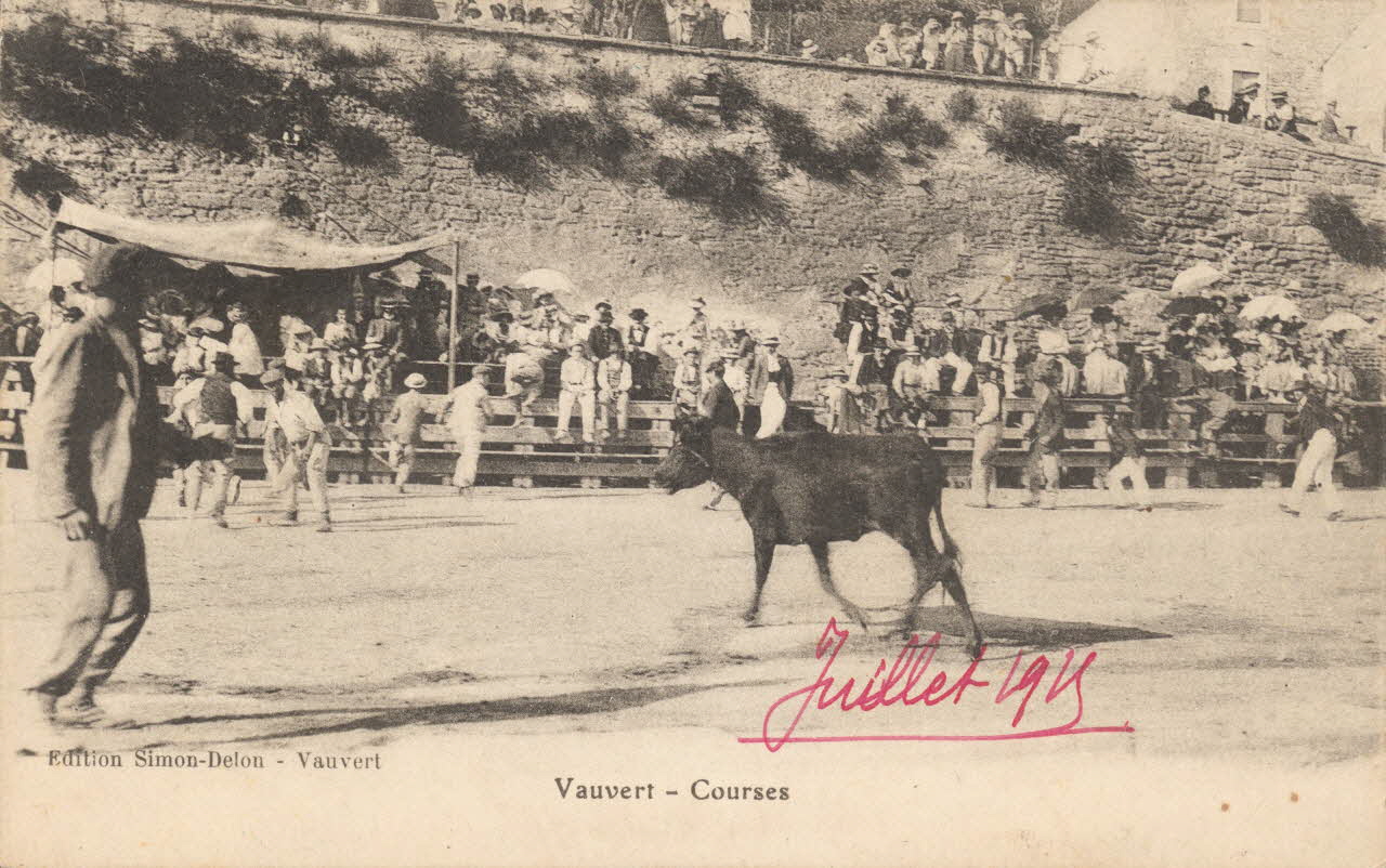 carte postale COURSES Gard 1925 021978 Photo