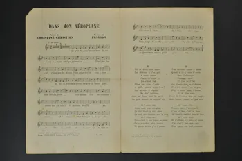 Eugène Christien ; Henri Christiné ; Harry Fragson ; Georgel ; Boucot ; Villepré ; Elvell chanson petit format 1909 1971.33.132 Photo Mucem