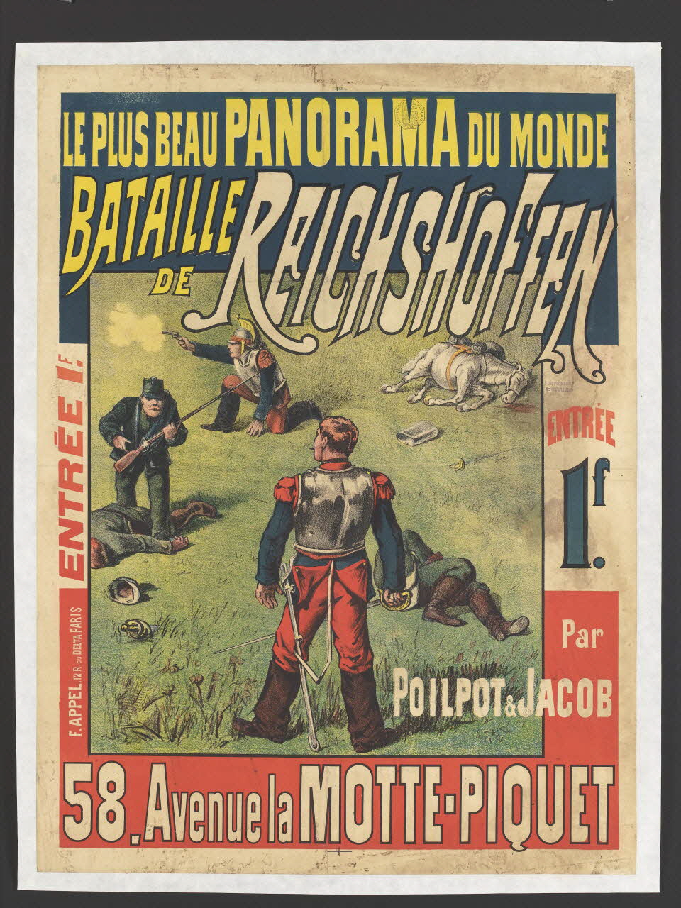 affiche LE PLUS BEAU PANORAMA DU MONDE  BATAILLE  DE  REICHSHOFFEN Paris 1889 1961.18.31 Photo RMN-Grand Palais (Mucem)