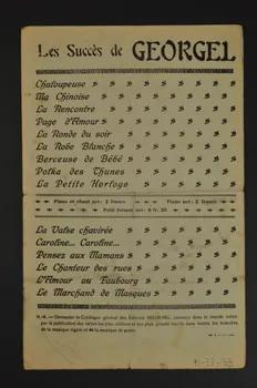 chanson petit format 1971.33.133 Photo Mucem