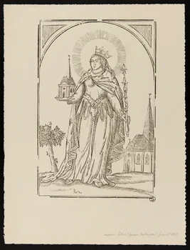 estampe Sainte non identifiée 1947.38.14  Photo