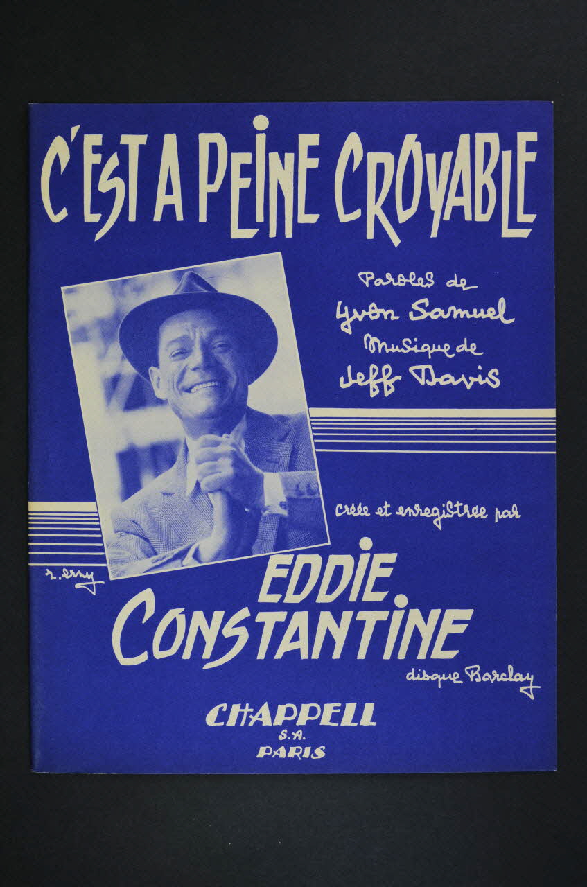 Yvon Samuel ; Jeff Davis ; Eddie Constantine ; Chappell S.A.; chanson petit format 1959 1969.88.353 Photo Mucem