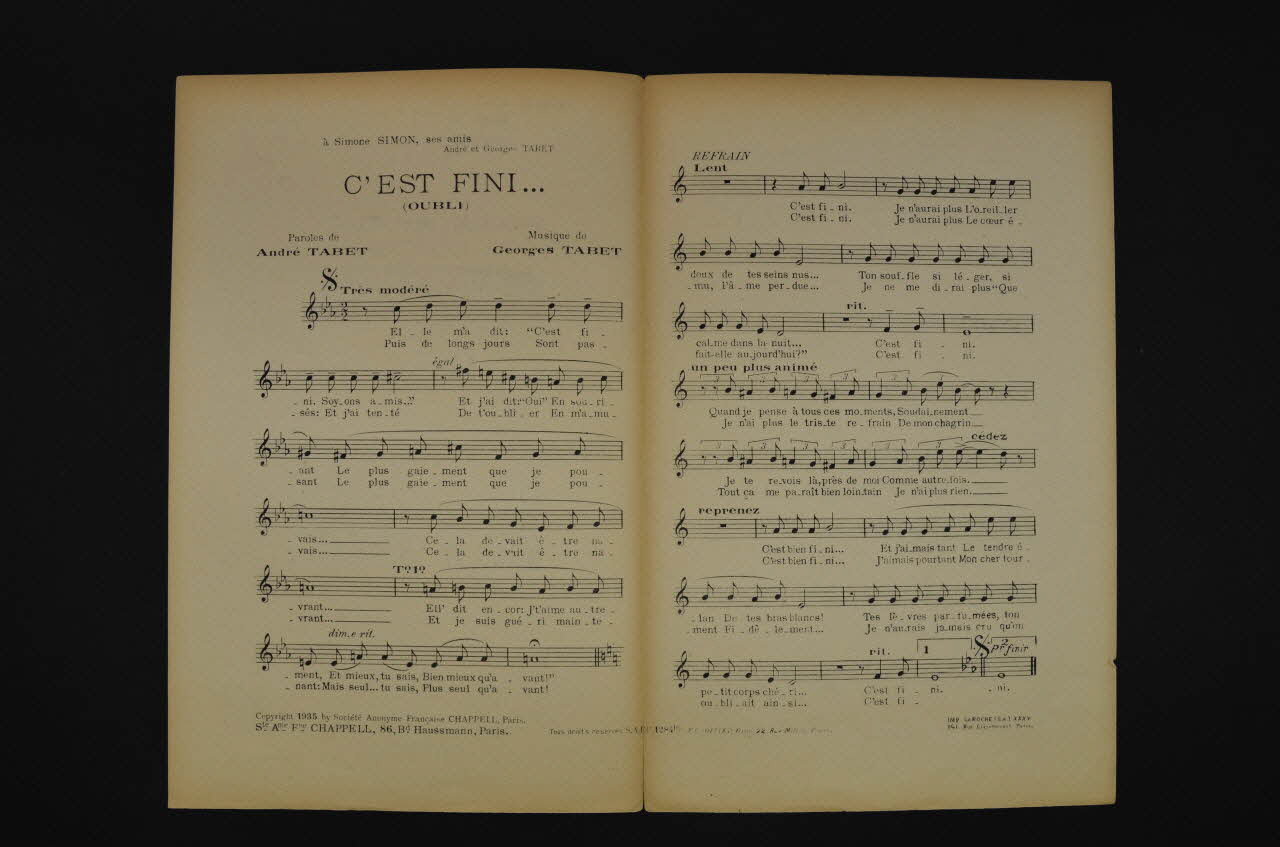chanson petit format 1969.88.356 Photo Mucem