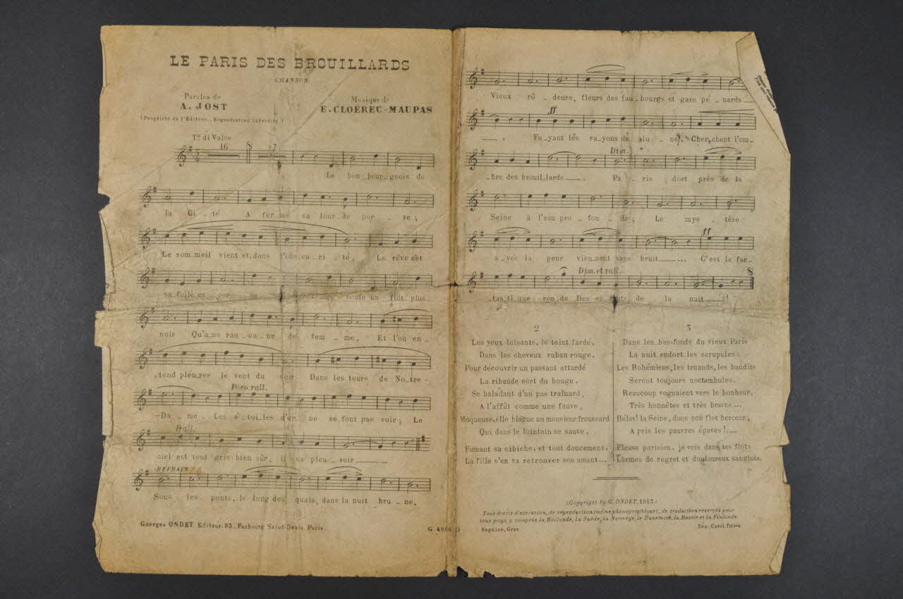 partition de musique petit format 1971.33.149 Photo Mucem