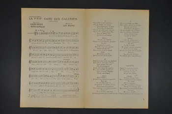 Henri Bataille ; Lucien Boyer ; Lao Silésu ; Jacques Mayol chanson petit format 1912 1971.33.157 Photo Mucem