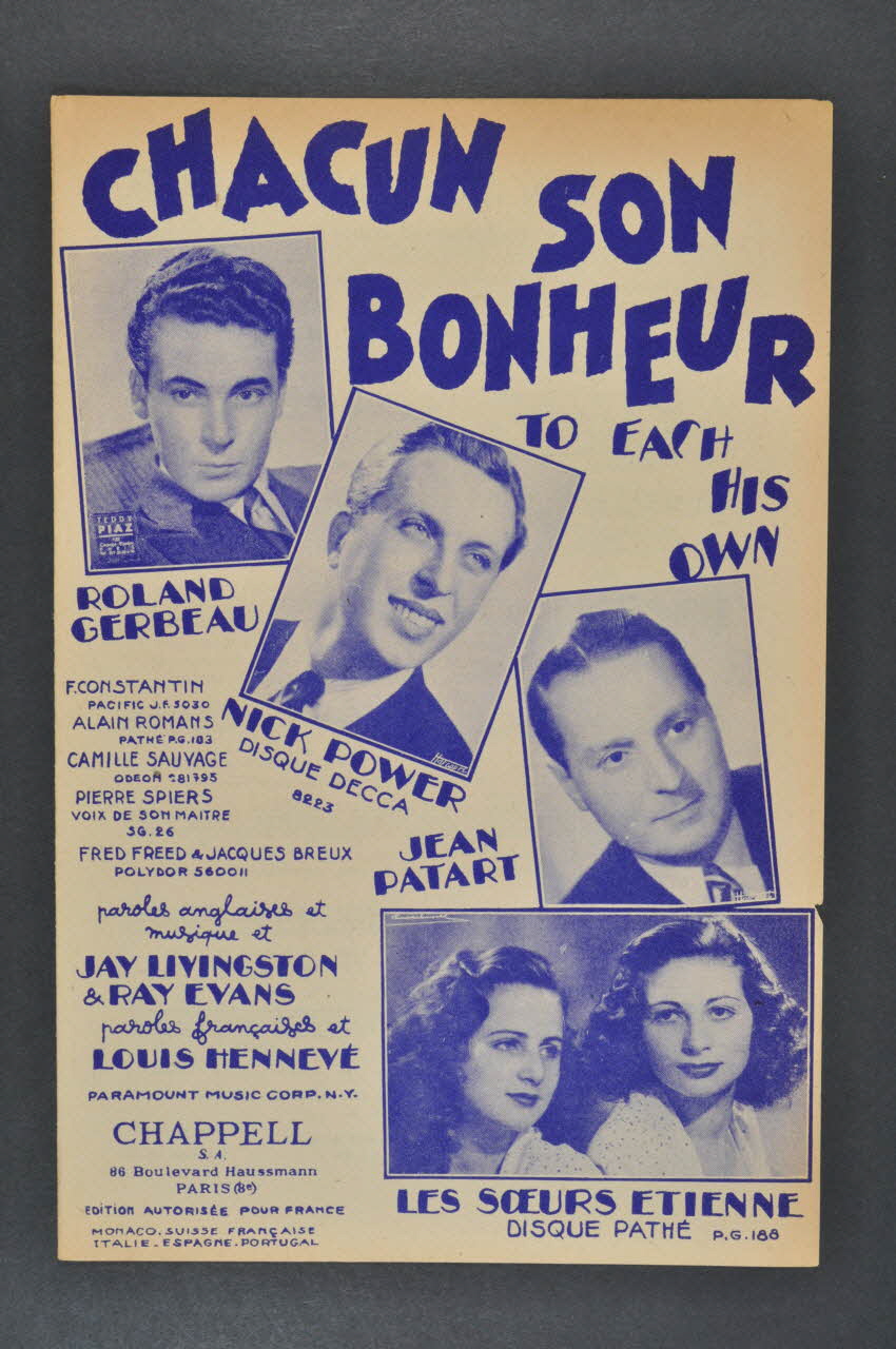 partition de musique petit format 1969.88.371 Photo Mucem