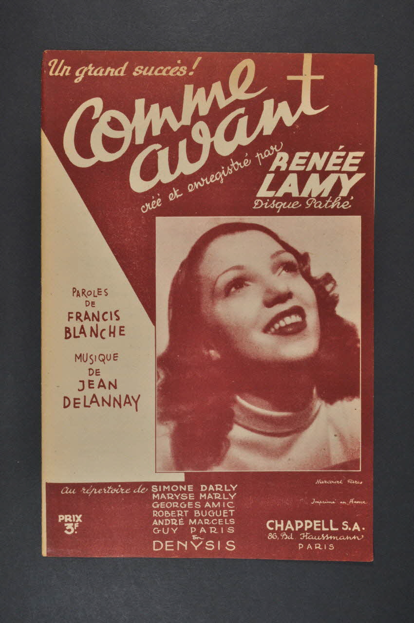 partition de musique petit format 1969.88.399 Photo Mucem