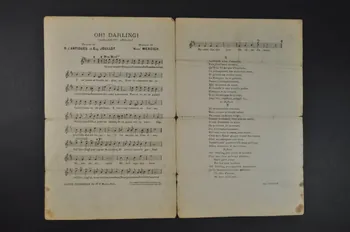 Eugène Joullot ; Raymond D' Artigues ; René Mercier ; Suzanne Valroger ; Castelli ; Edition Universelle; chanson petit format 1915 1971.33.191 Photo Mucem
