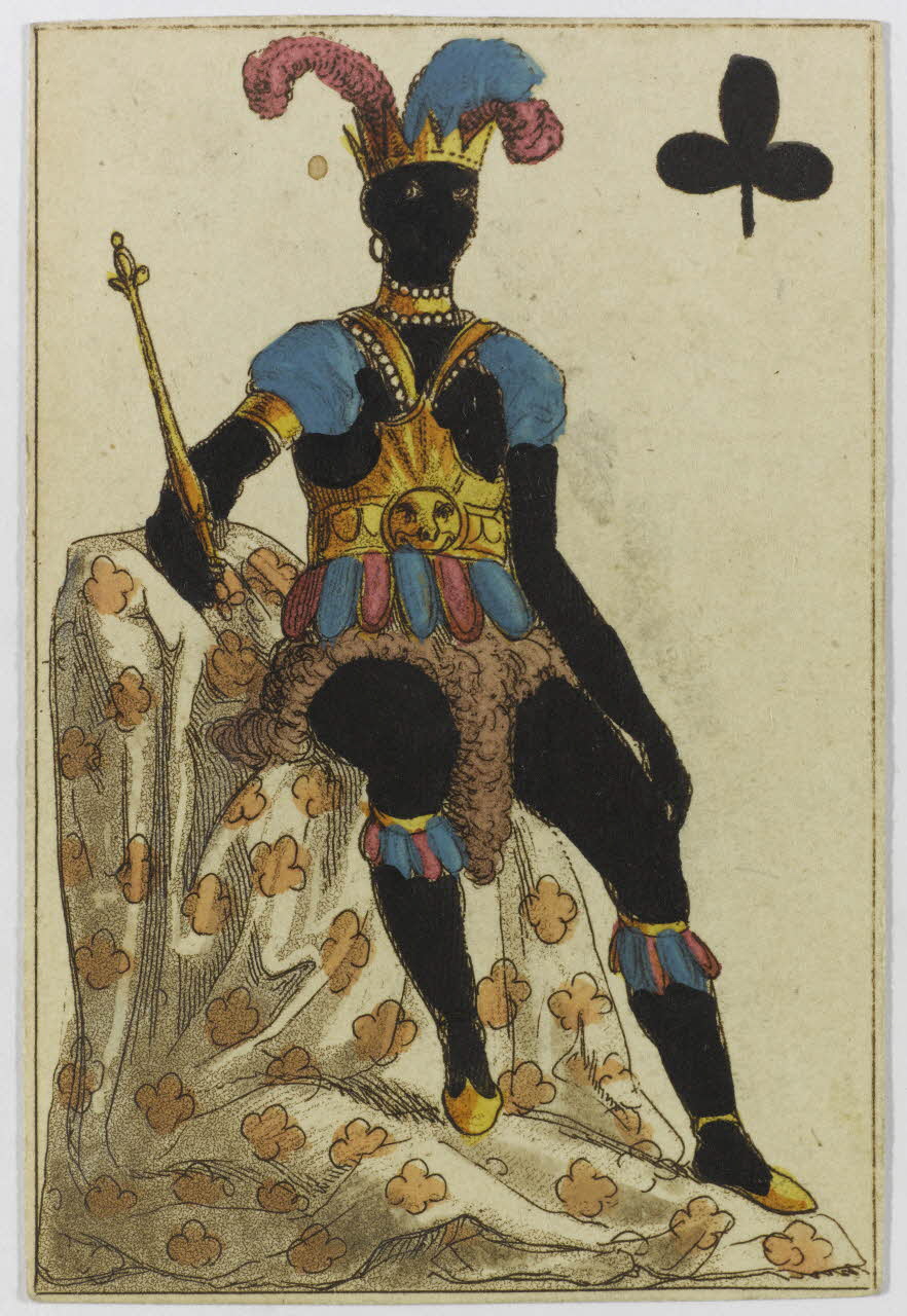 jeu de cartes Roi de trèfle d'un jeu de cartes transformées 1970.141.110.11 Photo RMN-Grand Palais (Mucem)