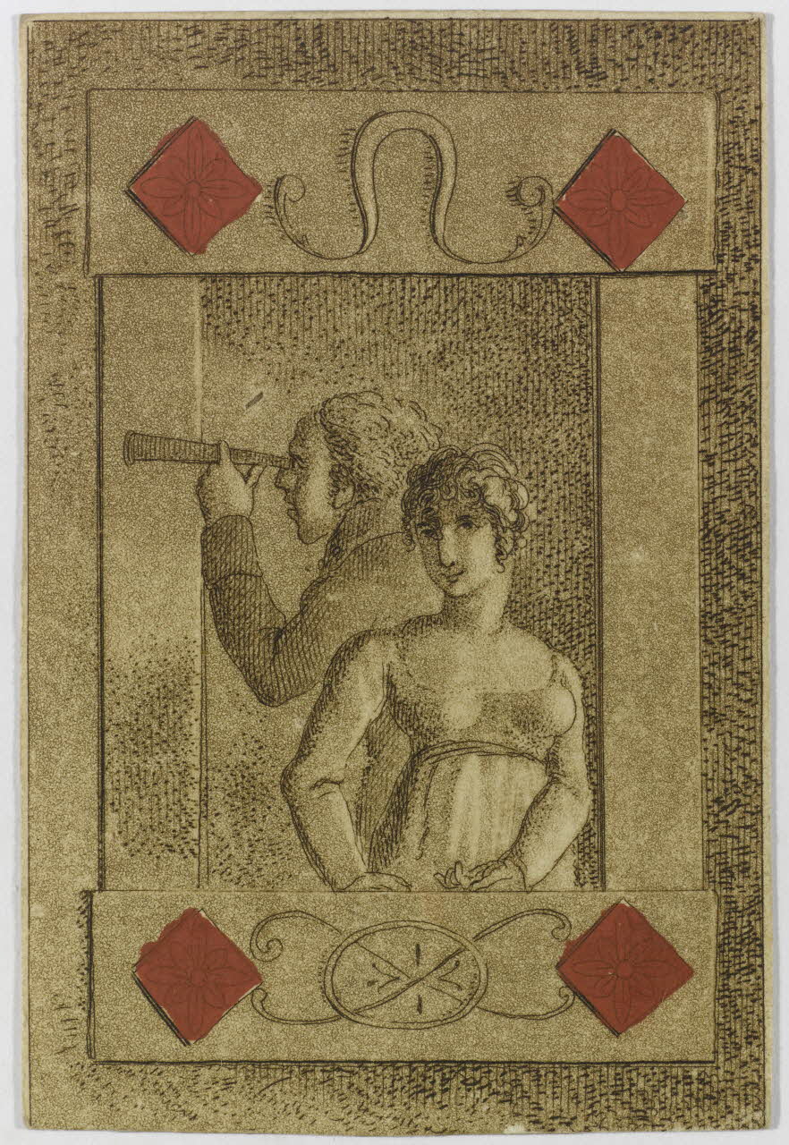jeu de cartes 4 de carreau d'un jeu de cartes transformées 1970.141.110.20 Photo RMN-Grand Palais (Mucem)