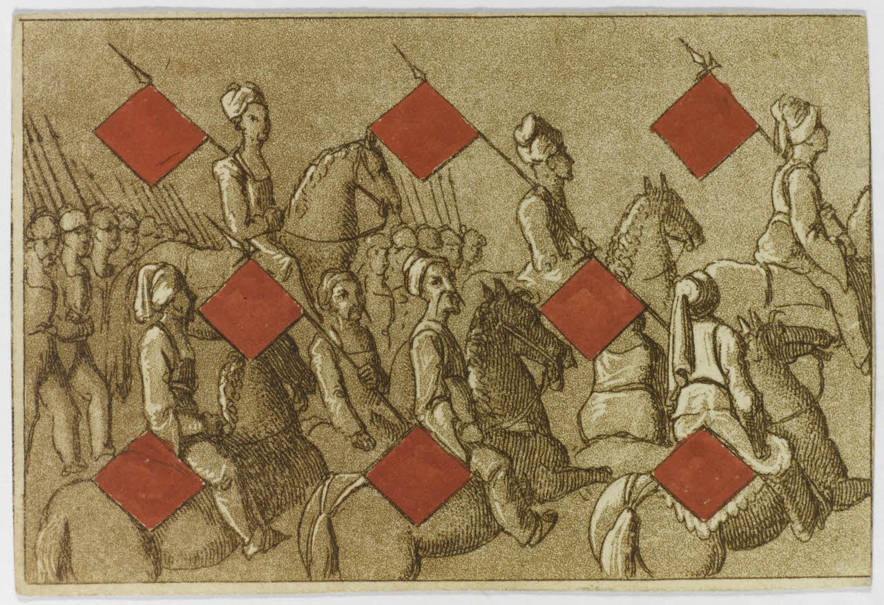 jeu de cartes 8 de carreau d'un jeu de cartes transformées 1970.141.110.23 Photo RMN-Grand Palais (Mucem)