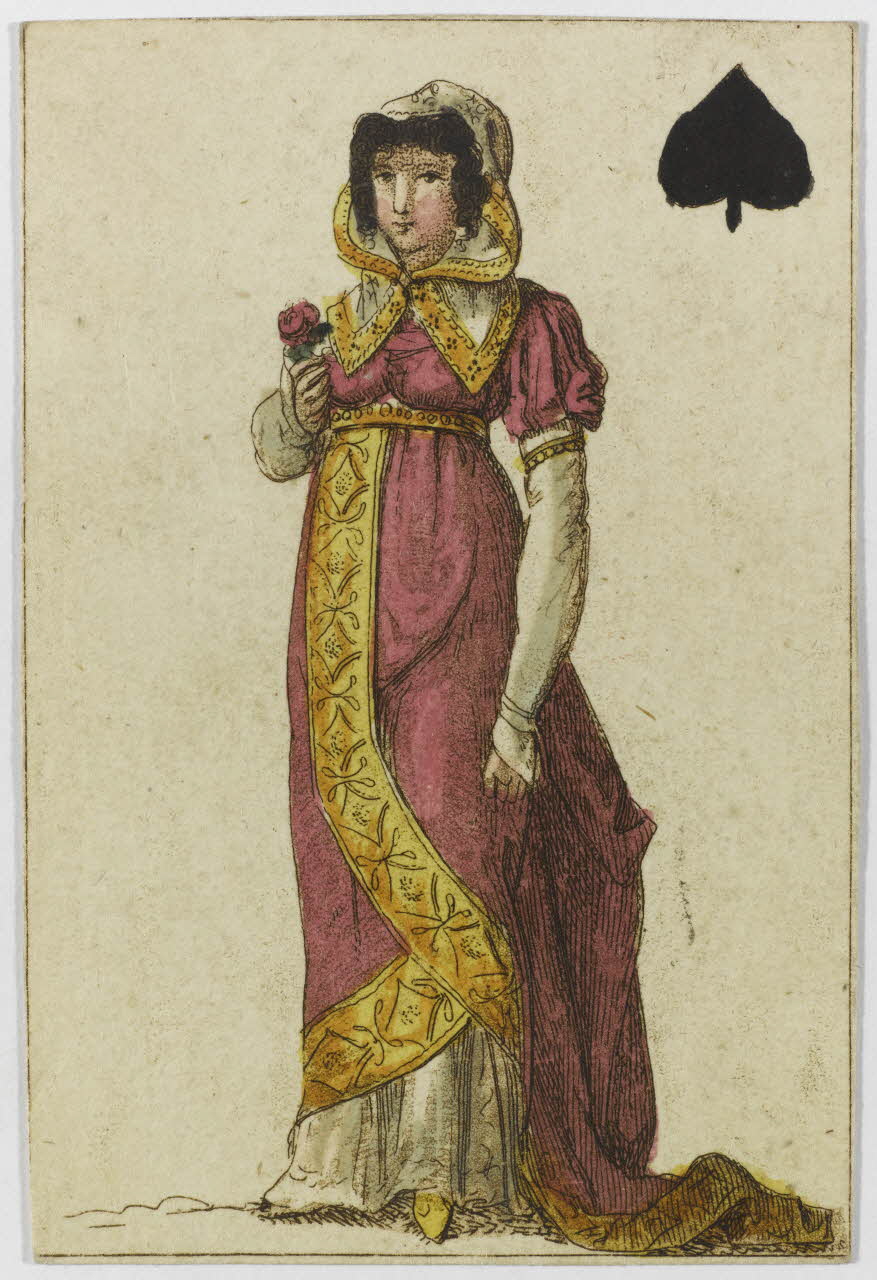 jeu de cartes Dame de pique d'un jeu de cartes transformées 1970.141.110.38 Photo RMN-Grand Palais (Mucem)