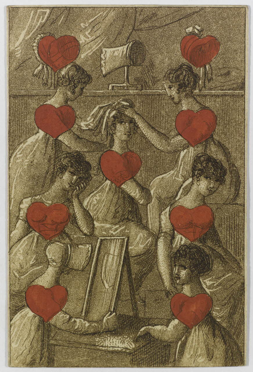 jeu de cartes 9 de cœur d'un jeu de cartes transformées 1970.141.110.48 Photo RMN-Grand Palais (Mucem)