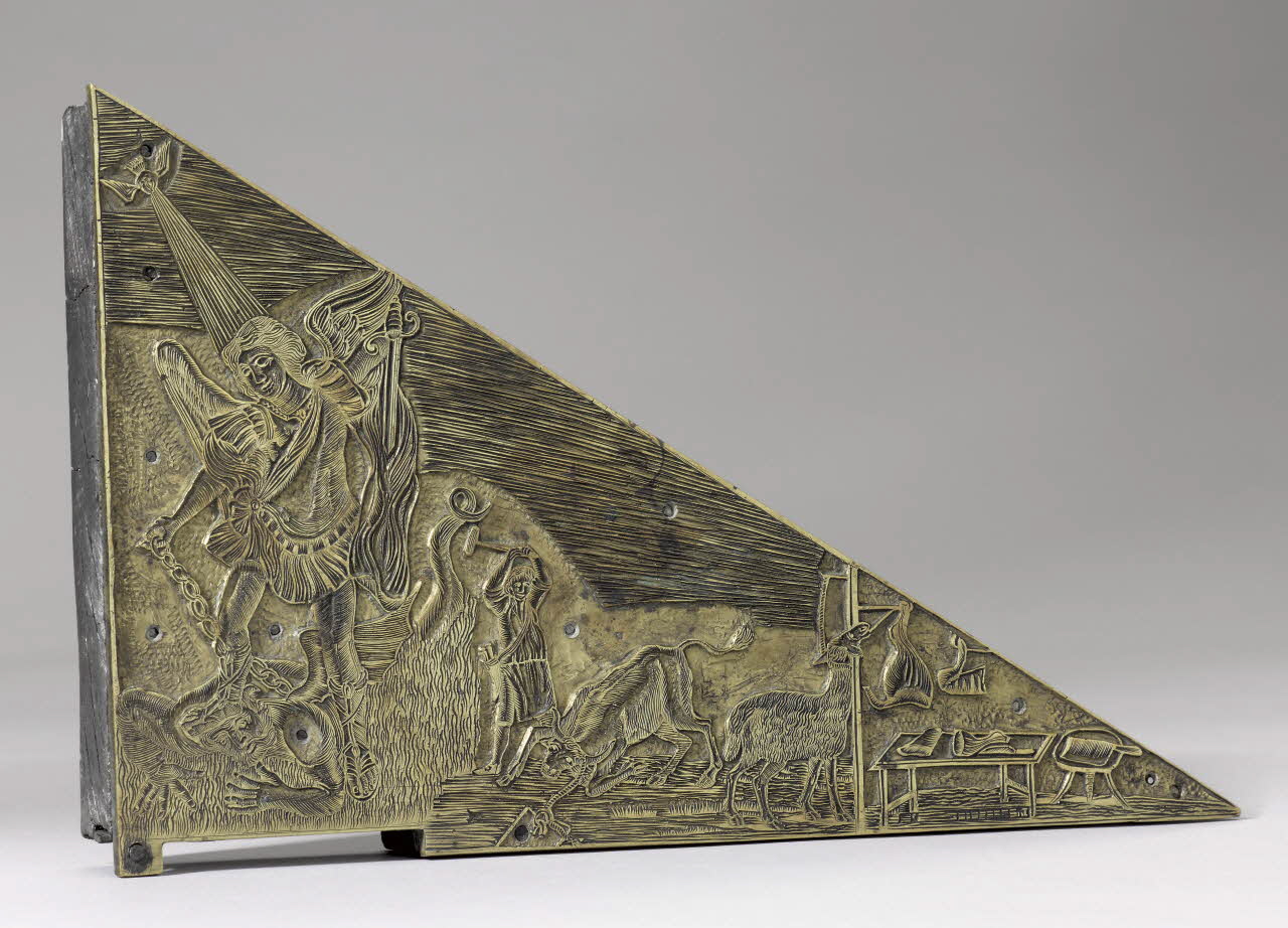 cuivre d'imagerie Saint Michel patron des bouchers 1959.127.4 Photo RMN-Grand Palais (Mucem)