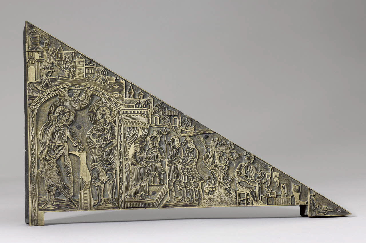 cuivre d'imagerie Saint Crépin et saint Crépinien patrons des cordonniers 1959.127.6 Photo RMN-Grand Palais (Mucem)