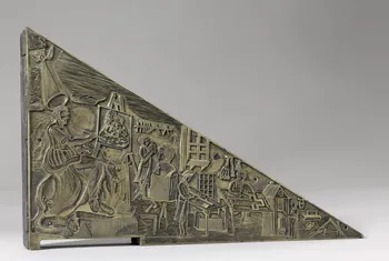 cuivre d'imagerie Saint Luc patron des peintres des sculpteurs et des brodeurs 1959.127.7 Photo RMN-Grand Palais (Mucem)