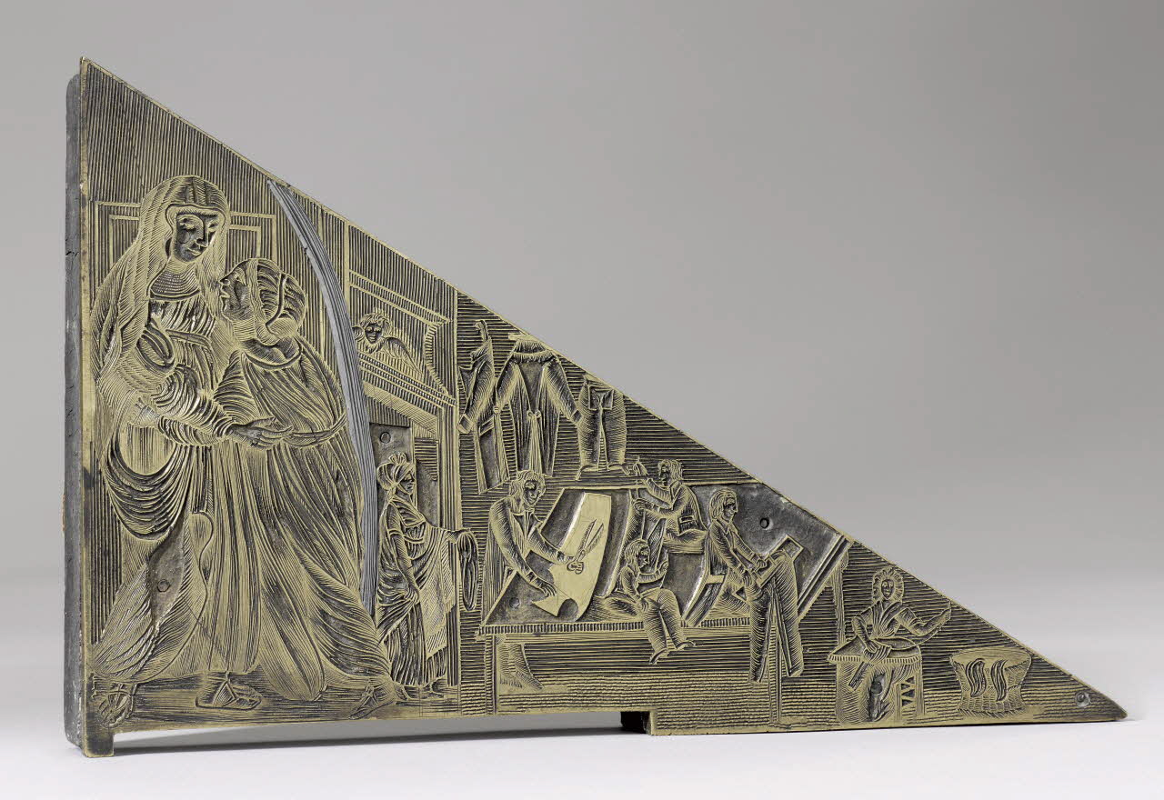 cuivre d'imagerie Sainte Elisabeth patronne des tailleurs et couturières 1959.127.8 Photo RMN-Grand Palais (Mucem)