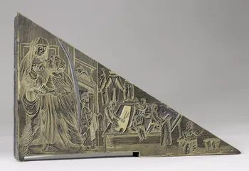 cuivre d'imagerie Sainte Elisabeth patronne des tailleurs et couturières 1959.127.8 Photo RMN-Grand Palais (Mucem)