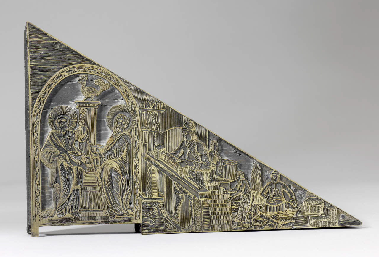 cuivre d'imagerie Saint Pierre et Saint Paul patrons des maçons 1959.127.9 Photo RMN-Grand Palais (Mucem)