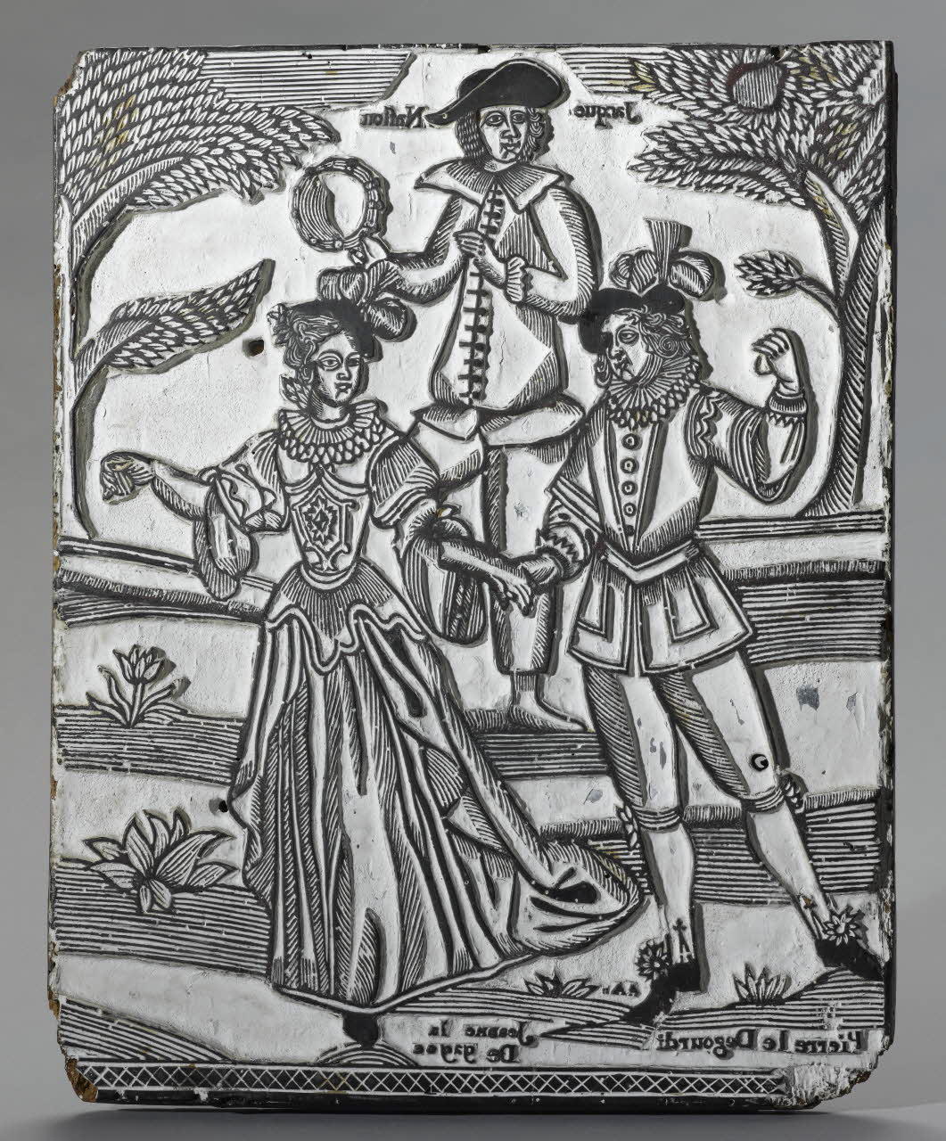 bois d'impression Jacque  Naflon  Pierre le Dégourdi  Jeanne la  De gagee 1990.26.1 Photo RMN-Grand Palais (Mucem)