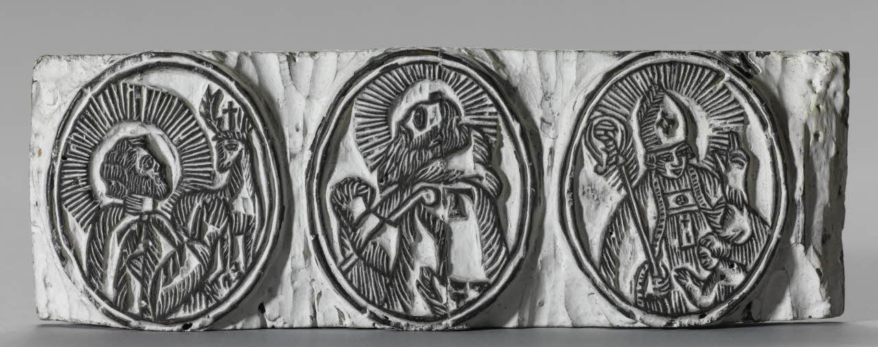 bois d'impression Saint Hubert, Saint antoine, Saint Nicolas 1990.26.17 Photo RMN-Grand Palais (Mucem)
