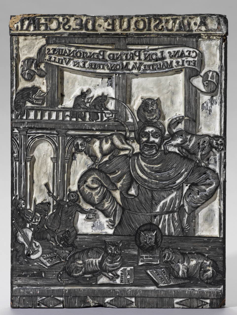bois d'impression La musique des chats 1990.26.2 Photo RMN-Grand Palais (Mucem)