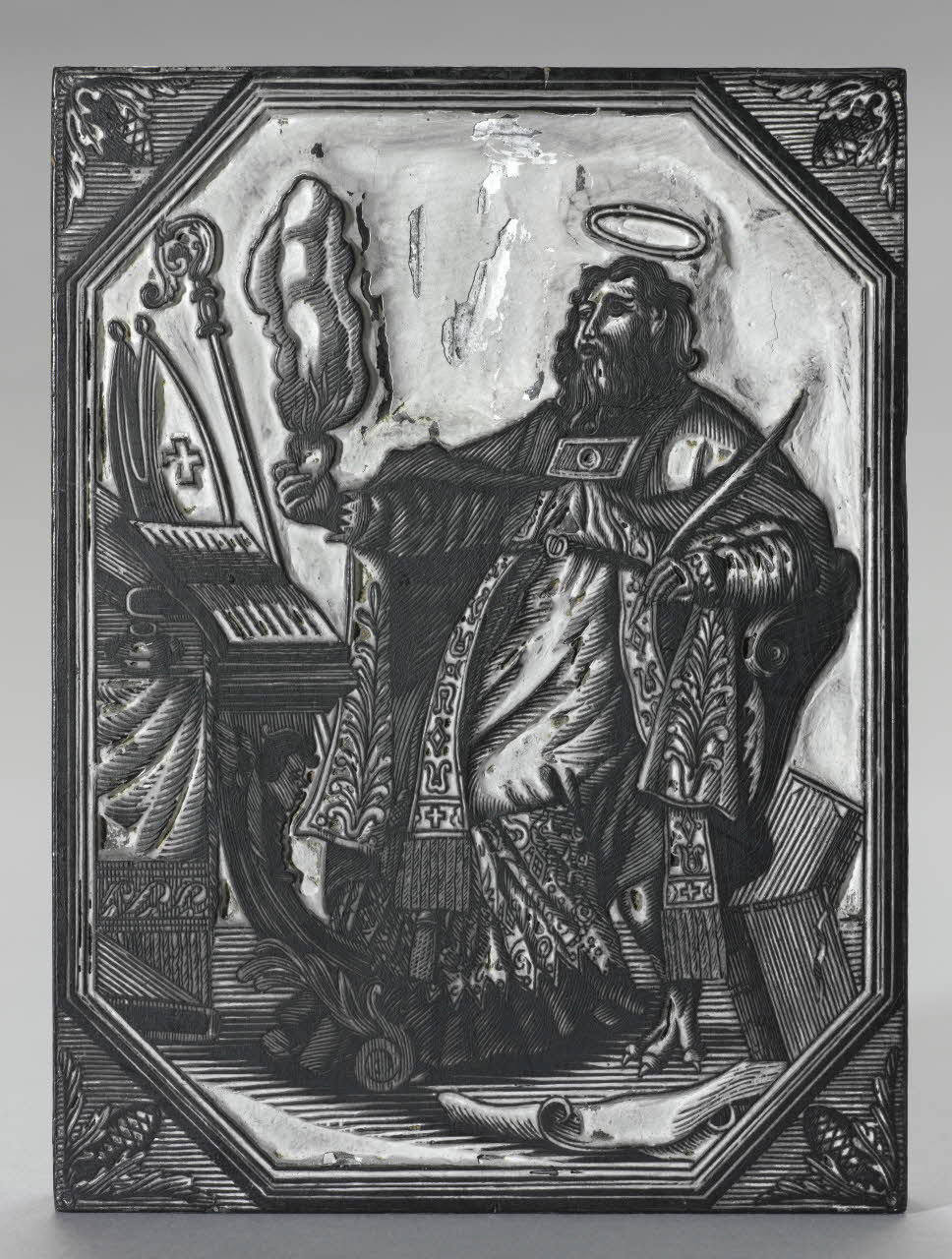 bois d'impression Saint Augustin 1990.26.26 Photo RMN-Grand Palais (Mucem)