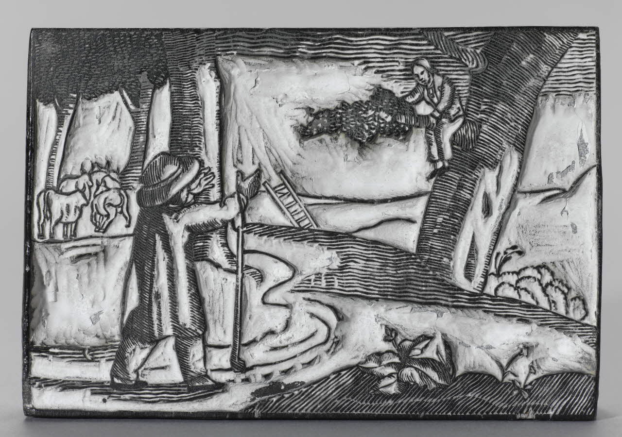 bois d'impression Scène agricole 1990.26.78 Photo RMN-Grand Palais (Mucem)