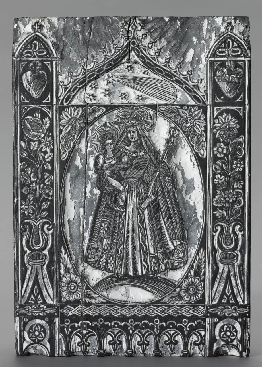 Charles Pierret bois d'impression Vierge à l'Enfant Rennes 1875 1990.26.8 Photo RMN-Grand Palais (Mucem)