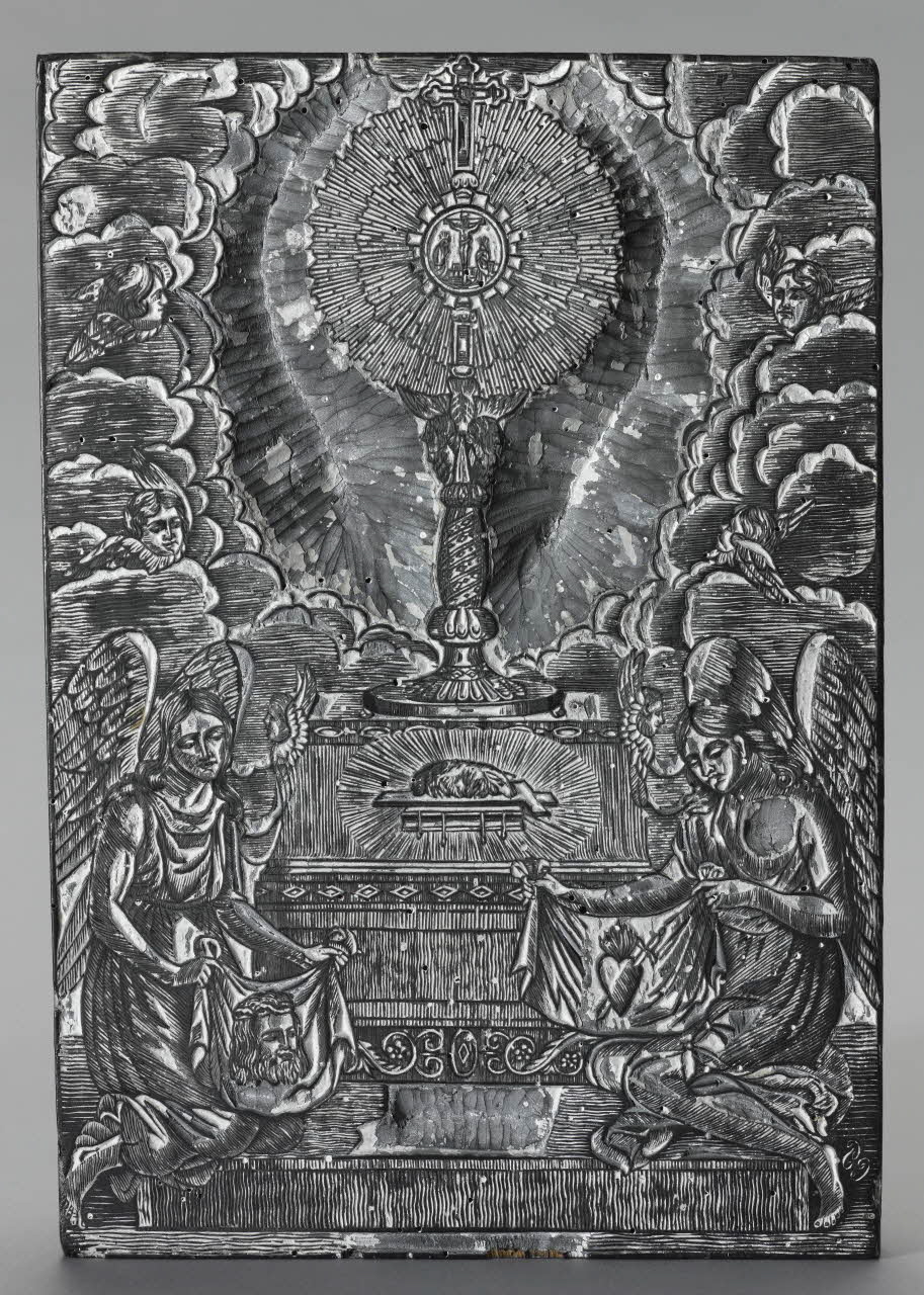 Charles Pierret bois d'impression Adoration du Saint Sacrement Rennes 1861-1877 1990.26.9 Photo RMN-Grand Palais (Mucem)