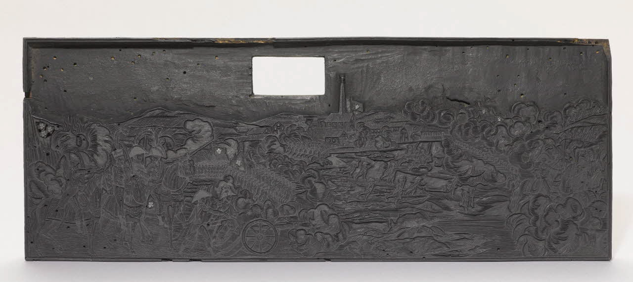 bois d'impression Décoration de calendrier : Bataille 1954.18.20 Photo RMN-Grand Palais (Mucem)