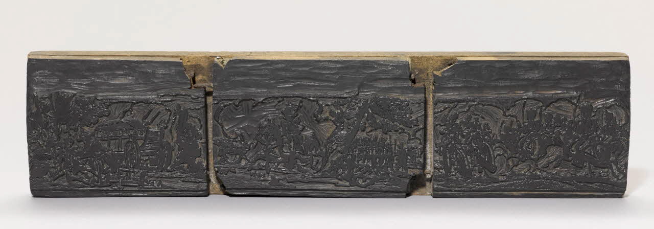Jean-Baptiste Vanson bois d'impression Scène d'armée en campagne 1859 1955.57.48 Photo RMN-Grand Palais (Mucem)